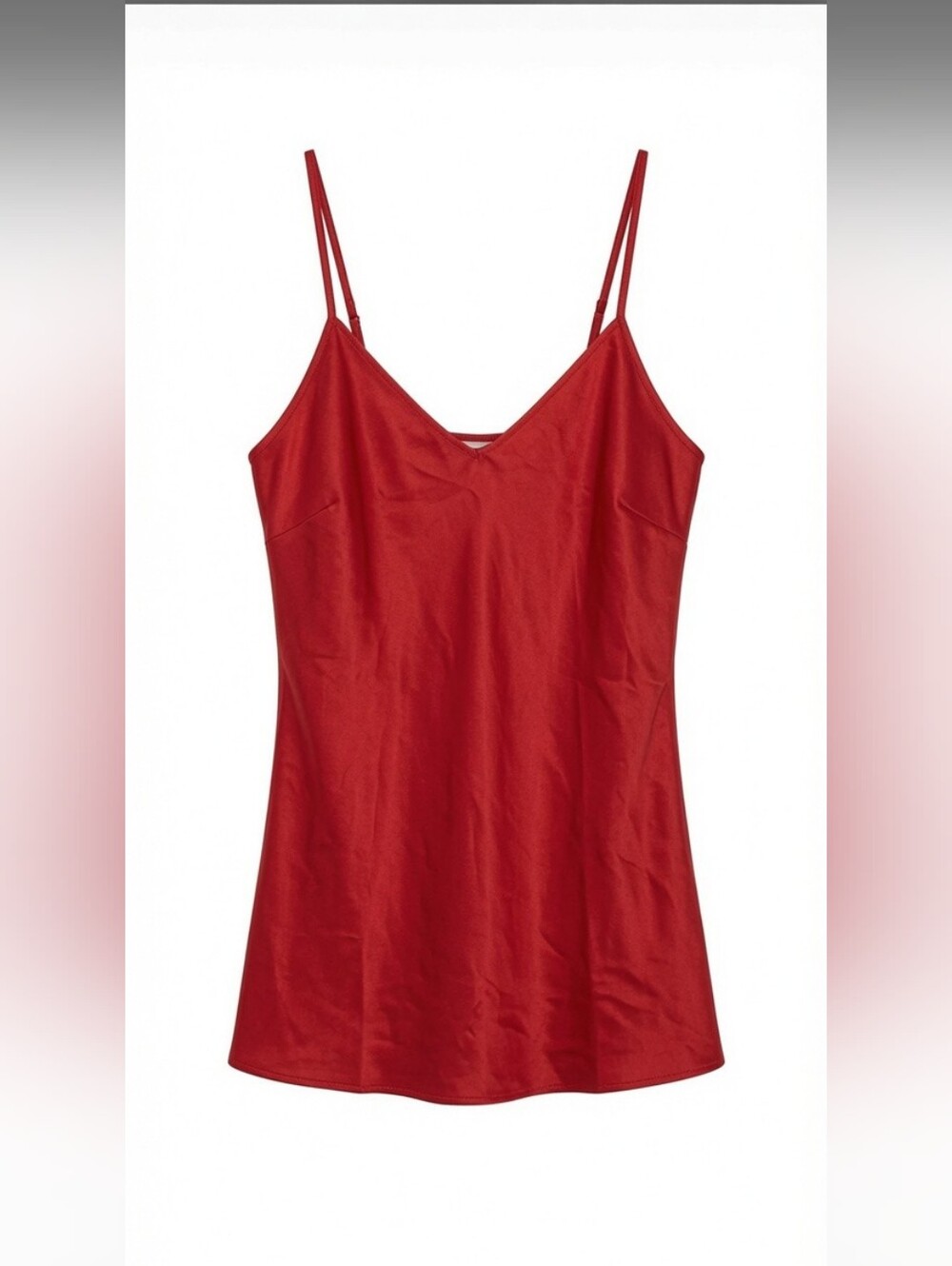 VTG 90s California Dynasty Red Nightgown Cami Made in‎ the USA Medium Romantic